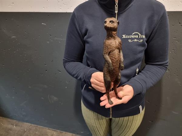 Grote foto beeld large bronze meerkat statue 28 cm brons antiek en kunst curiosa en brocante