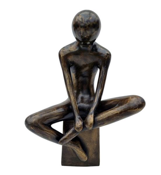 Grote foto beeldje a modernist statue brons antiek en kunst curiosa en brocante