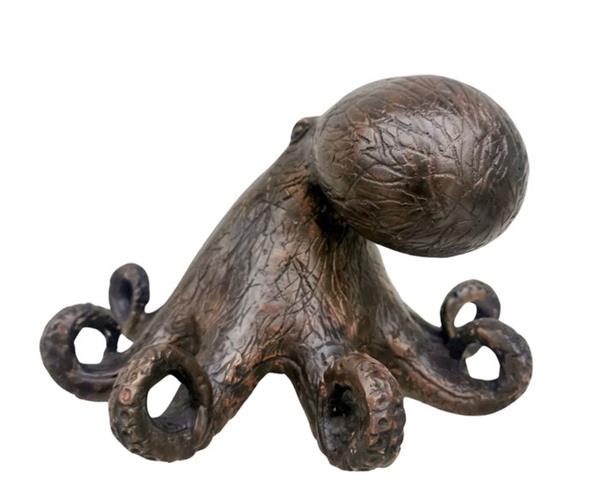 Grote foto beeldje a lifelike octopus brons antiek en kunst curiosa en brocante