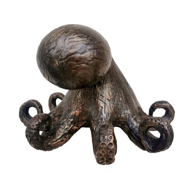 Grote foto beeldje a lifelike octopus brons antiek en kunst curiosa en brocante
