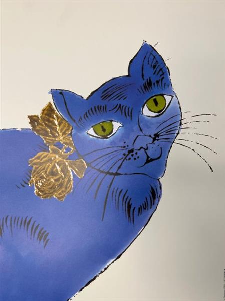 Grote foto andy warhol after cat 1956 rare poster jaren 1990 antiek en kunst curiosa en brocante