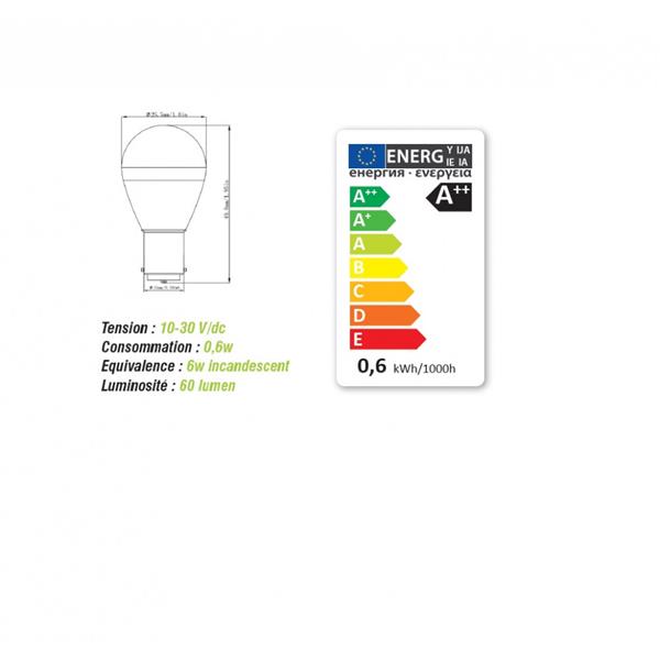 Grote foto vechline lamp led ba15d 0.6w 65lumen 16leds caravans en kamperen caravan accessoires