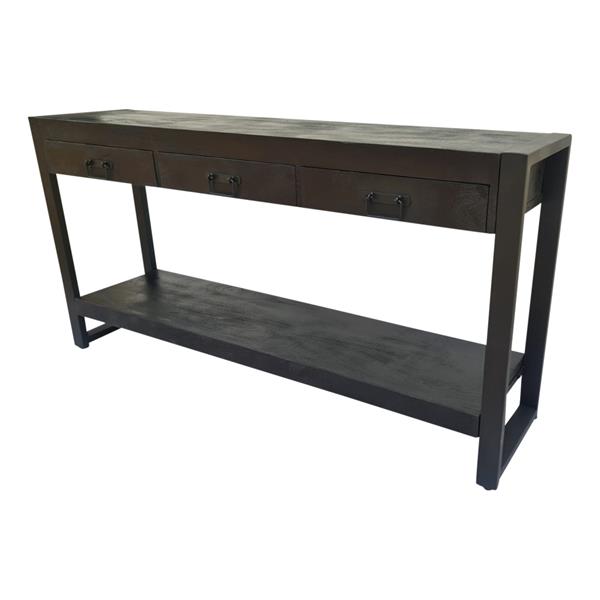 Grote foto zwarte sidetable britt black 150 cm huis en inrichting eettafels