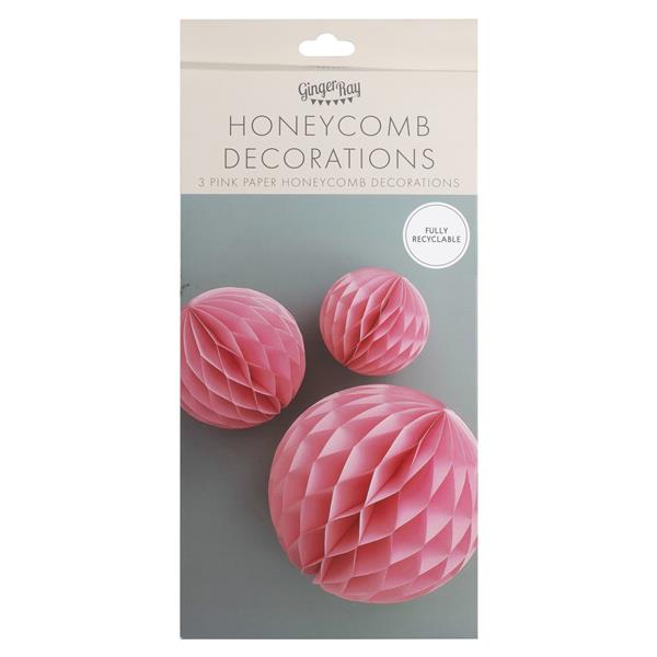 Grote foto roze honeycomb 3st verzamelen overige verzamelingen