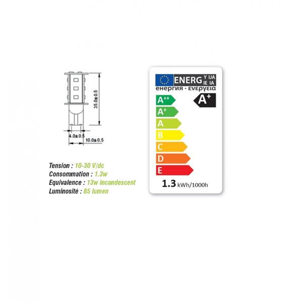 Grote foto vechline lamp led t10 1.3w 85lumen 15leds caravans en kamperen caravan accessoires