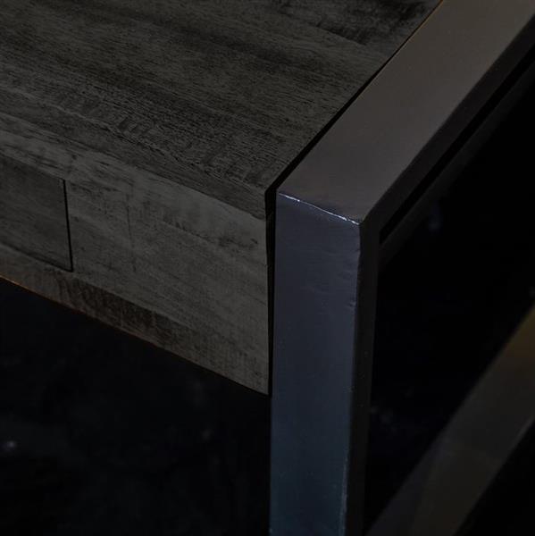 Grote foto zwarte salontafel britt black 120 met lades huis en inrichting eettafels