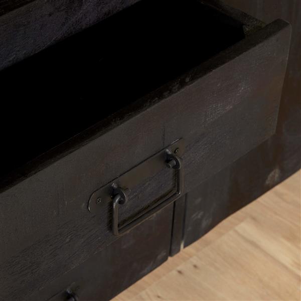 Grote foto zwart dressoir britt black 135 cm met lades en deuren huis en inrichting overige