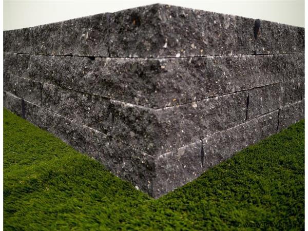 Grote foto online veiling muurblokken van beton kleur zwart 6x1... tuin en terras tegels en terrasdelen