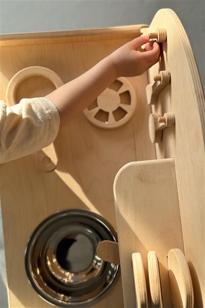 Grote foto houten speelkeuken met accessoires keuken kinderen en baby overige