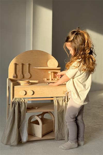 Grote foto houten speelkeuken met accessoires keuken kinderen en baby overige