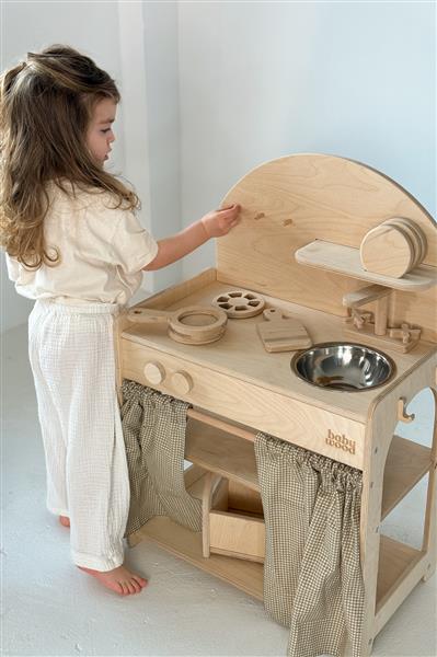 Grote foto houten speelkeuken met accessoires keuken kinderen en baby overige