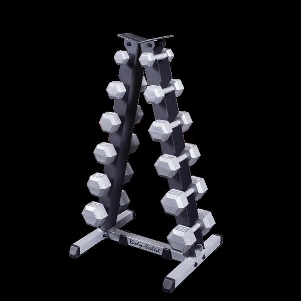 Grote foto body solid vertical dumbbell rack voor 6 paar dumbbells sport en fitness fitness