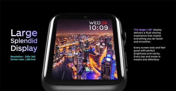 Grote foto drphone sw5 smartwatch mannen 1.88 inch 1gb 16gb opslag android 7.1 wifi gps camera kleding dames horloges