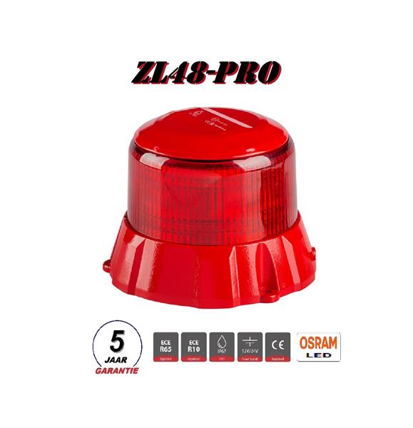 Grote foto zl48r pro 48 watt super robust led zwaailamp rood ecer65 klasse 2 ece r10 12 24v bout montage 5 jaar auto onderdelen overige auto onderdelen