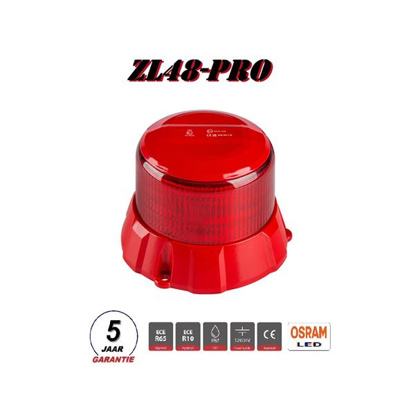 Grote foto zl48r pro 48 watt super robust led zwaailamp rood ecer65 klasse 2 ece r10 12 24v bout montage 5 jaar auto onderdelen overige auto onderdelen