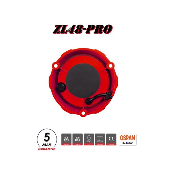 Grote foto zl48r pro 48 watt super robust led zwaailamp rood ecer65 klasse 2 ece r10 12 24v bout montage 5 jaar auto onderdelen overige auto onderdelen