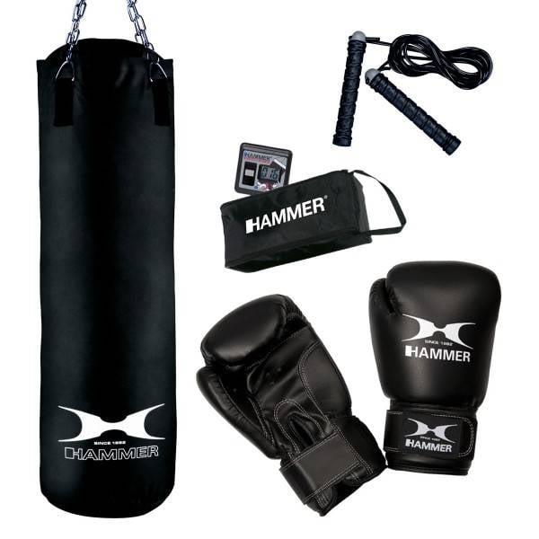 Grote foto hammer boxing set chicago 100 cm fit black 100 cm sport en fitness vechtsporten en zelfverdediging