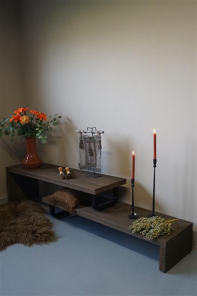 Grote foto tv meubel dero 2 delig verouderd hout l160 cm huis en inrichting woningdecoratie