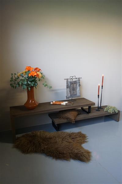 Grote foto tv meubel dero 2 delig verouderd hout l160 cm huis en inrichting woningdecoratie