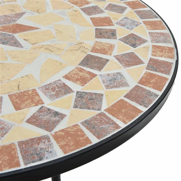 Grote foto vidaxl bistrotafel moza ek 50x70 cm keramiek terracottakleurig en wit tuin en terras tuinmeubelen