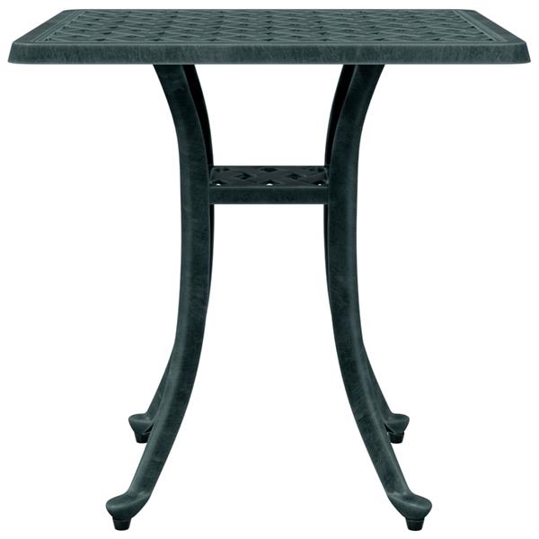 Grote foto vidaxl tuintafel 53x53x53 cm gietaluminium groen tuin en terras tuinmeubelen