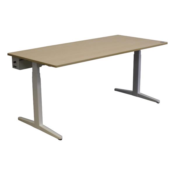Grote foto elektrisch zit sta bureau wit ahorn 170 x 80 b keus huis en inrichting stoelen