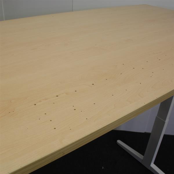 Grote foto elektrisch zit sta bureau wit ahorn 170 x 80 b keus huis en inrichting stoelen
