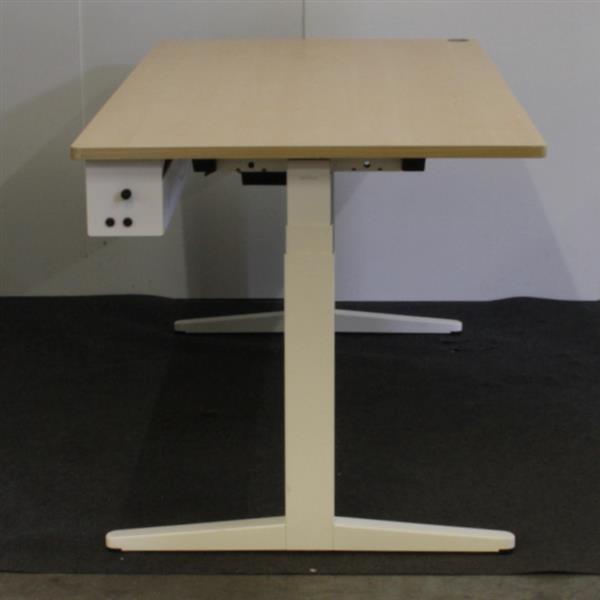 Grote foto elektrisch zit sta bureau wit ahorn 170 x 80 b keus huis en inrichting stoelen