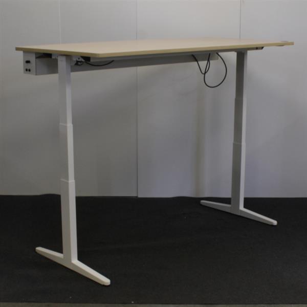 Grote foto elektrisch zit sta bureau wit ahorn 170 x 80 b keus huis en inrichting stoelen