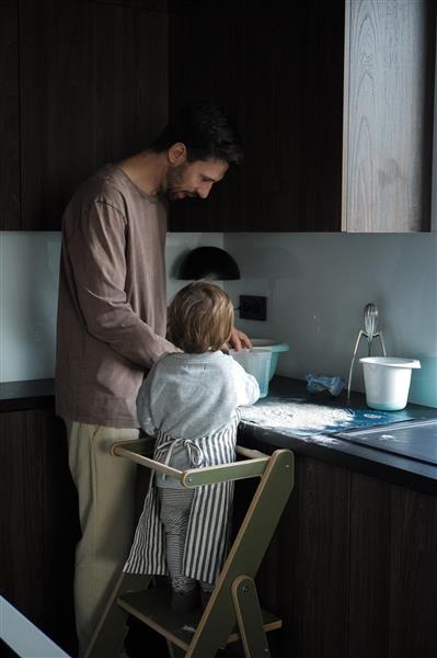 Grote foto opvouwbare kitchen helper olive olive kinderen en baby overige