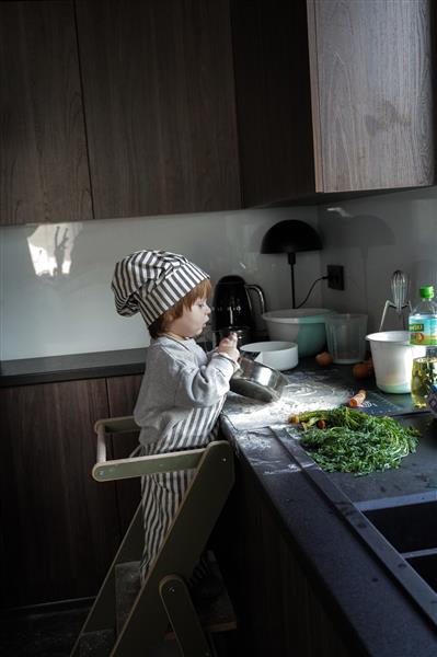 Grote foto opvouwbare kitchen helper black black kinderen en baby overige