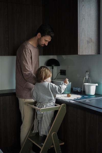 Grote foto opvouwbare kitchen helper naturel naturel kinderen en baby overige
