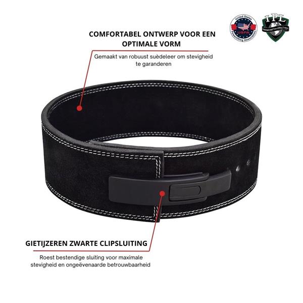 Grote foto nrg fitness powerlift riem 4 met lever buckle maat l sport en fitness fitness