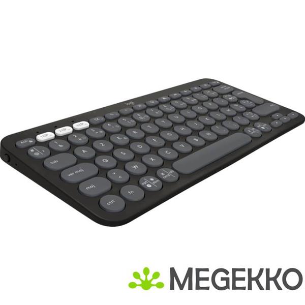Grote foto logitech pebble keys 2 k380s zwart azerty draadloos toetsenbord computers en software toetsenborden