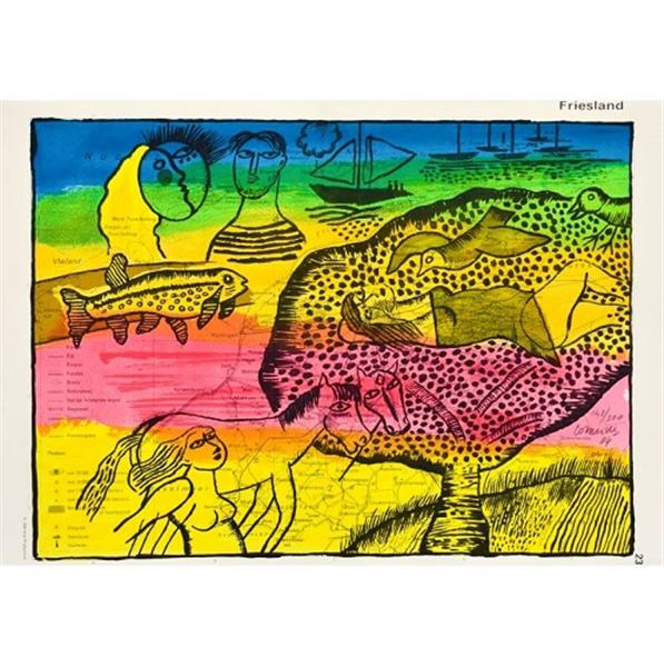 Grote foto corneille friesland antiek en kunst litho en zeefdrukken