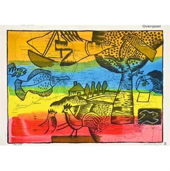 Grote foto corneille friesland antiek en kunst litho en zeefdrukken