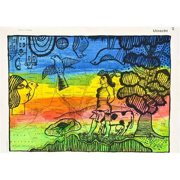 Grote foto corneille flevoland antiek en kunst litho en zeefdrukken