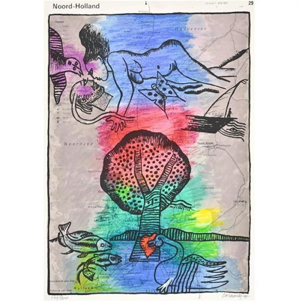 Grote foto corneille flevoland antiek en kunst litho en zeefdrukken