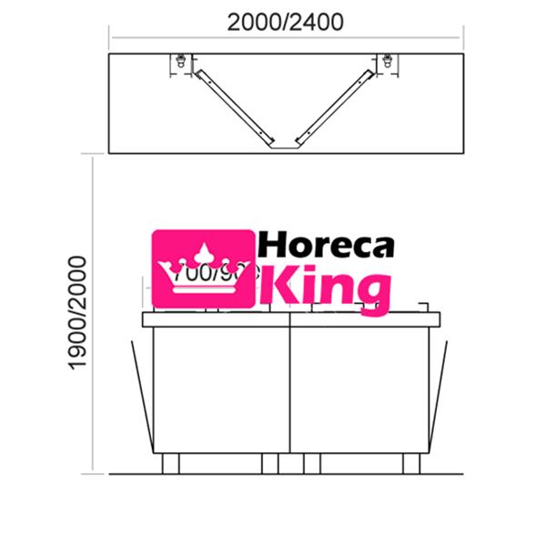 Grote foto eilandmodel afzuigkap 1500x1500x400 mm doe het zelf en verbouw luchtverdeeltechniek