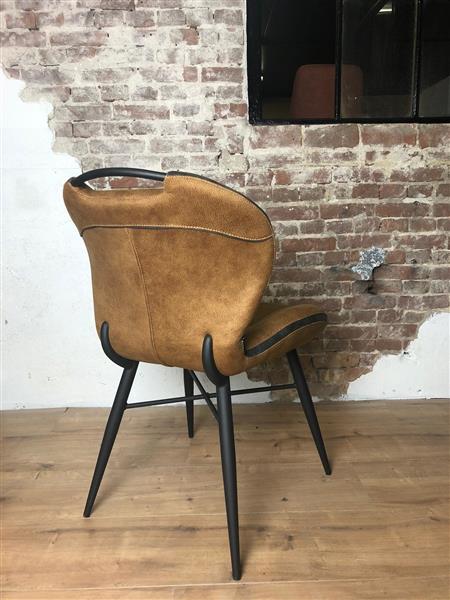 Grote foto eetkamerstoel tiba cognac huis en inrichting stoelen