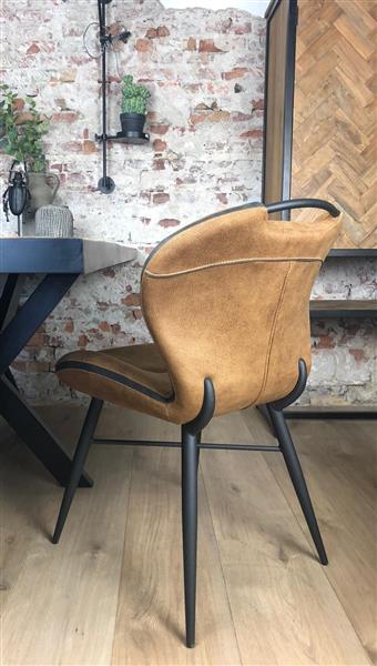 Grote foto eetkamerstoel tiba cognac huis en inrichting stoelen