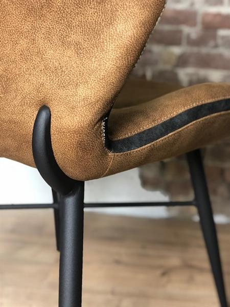 Grote foto eetkamerstoel tiba cognac huis en inrichting stoelen