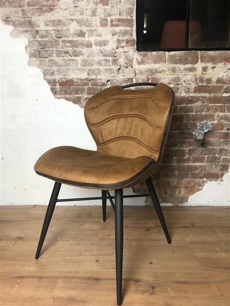 Grote foto eetkamerstoel tiba cognac huis en inrichting stoelen