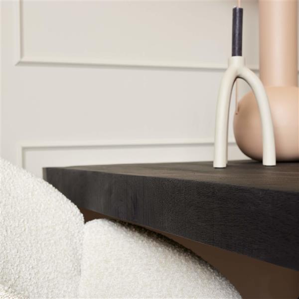 Grote foto zwarte eettafel britt black 180x90 cm huis en inrichting eettafels