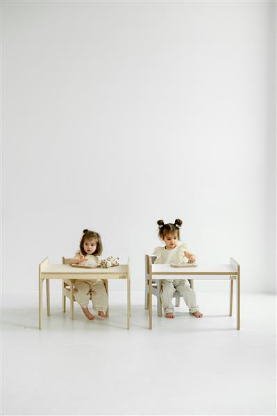 Grote foto houten speeltafel stoel maat s m natural natural kinderen en baby complete kinderkamers
