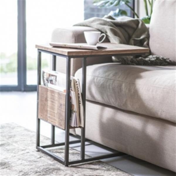 Grote foto slider laptoptafel mangohout staal huis en inrichting eettafels