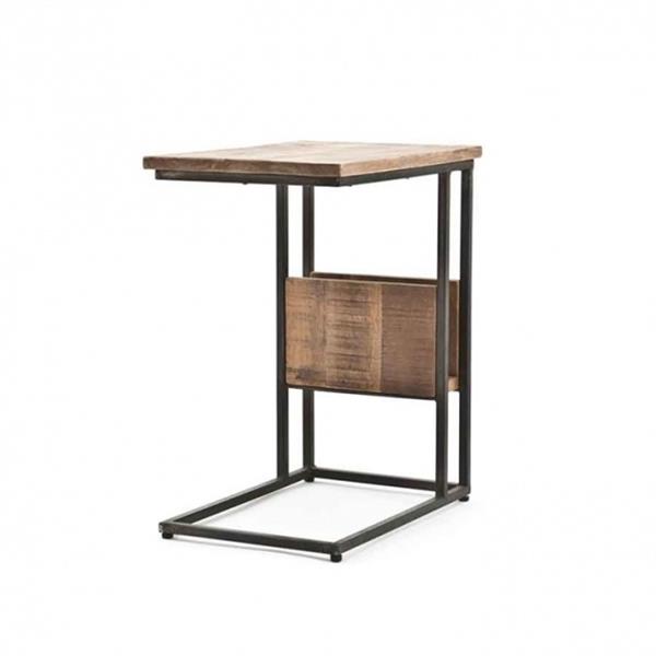 Grote foto slider laptoptafel mangohout staal huis en inrichting eettafels