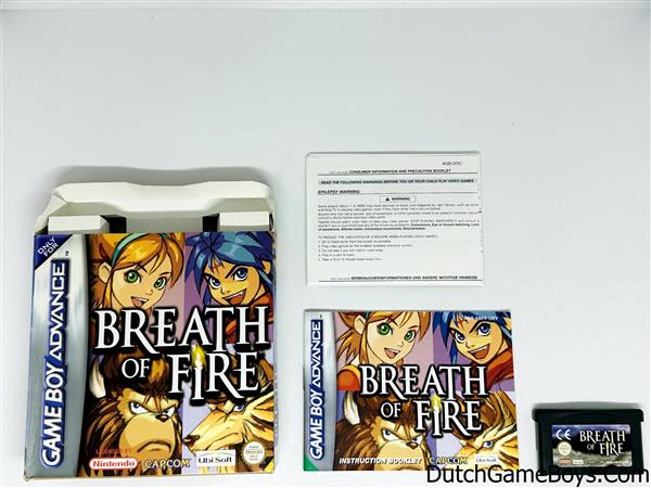 Grote foto gameboy advance gba breath of fire ukv spelcomputers games overige nintendo games
