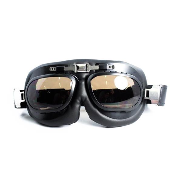 Grote foto crg raf zwarte motorbril glaskleur zilver reflectie motoren kleding