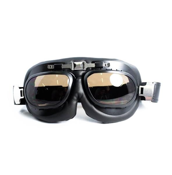 Grote foto crg raf zwarte motorbril glaskleur zilver reflectie motoren kleding